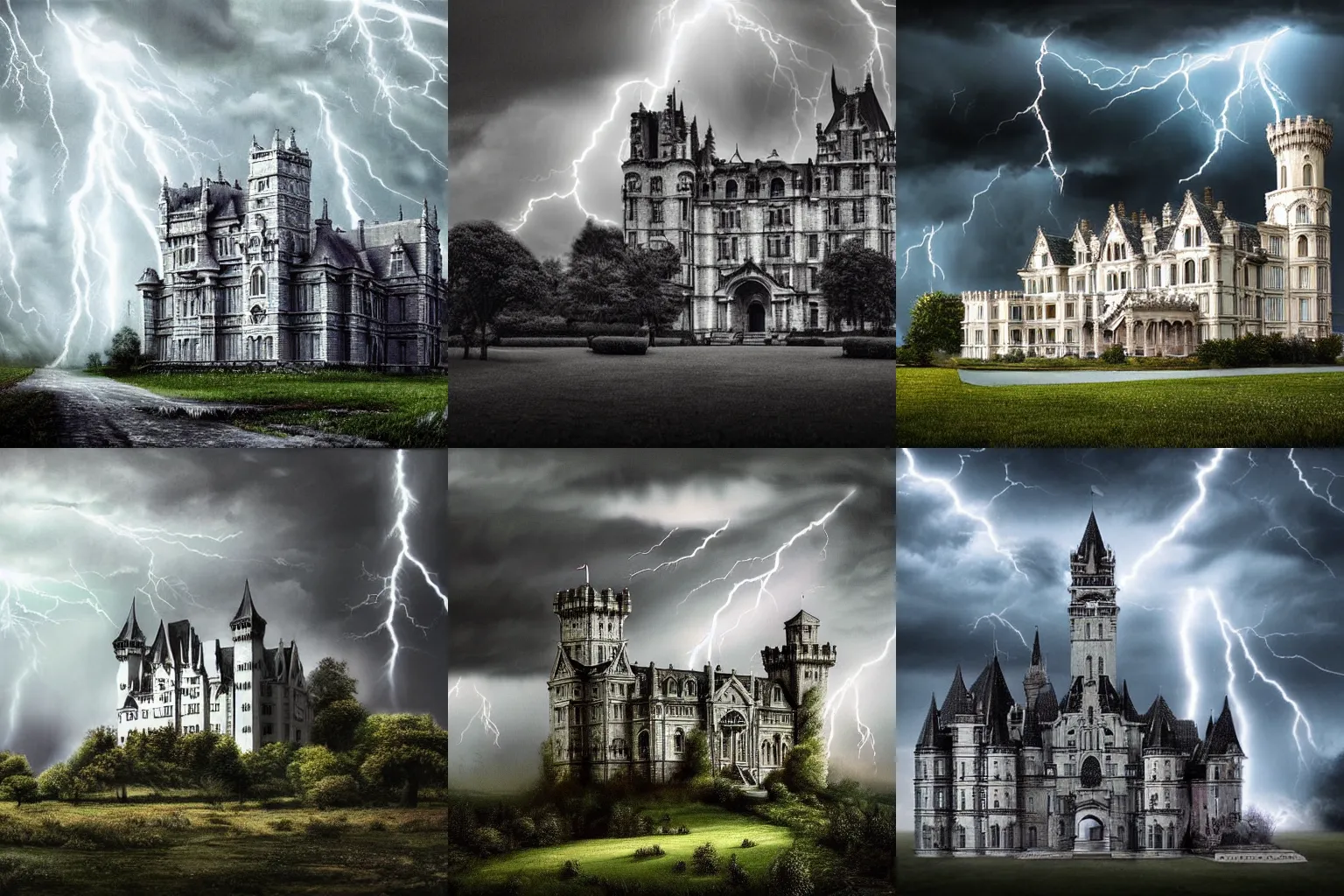 Prompt: A extremely highly detailed majestic hi-res beautiful, highly detailed painting of a white brick immaculate castle in black scary storm clouds high detail,ethereal, dramatic lightning, rim light, hyperrealistic, photorealistic, octante render, elegant, cinematic, high textures, hyper sharp, 8k, insanely detailed and intricate, graphic design, cinematic atmosphere, hypermaximalist, hyper realistic, super detailed, 4k HDR hyper realistic high quality by Michelangelo Merisi da Caravaggio,