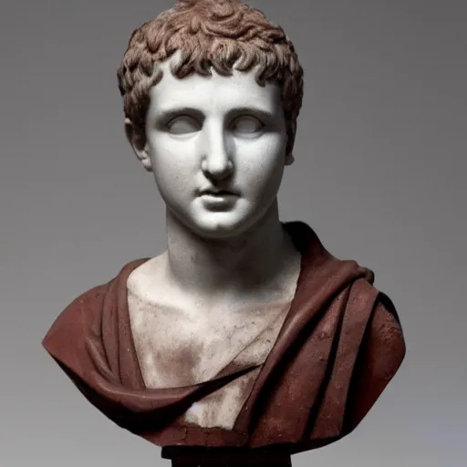 Image similar to augustus but as a real person, based on busts