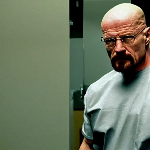 Prompt: Walter white big muscles