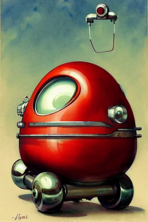 Prompt: ( ( ( ( ( 1 9 5 0 s retro future android robot fat robot snail wagon. muted colors., ) ) ) ) ) by jean - baptiste monge,!!!!!!!!!!!!!!!!!!!!!!!!! chrome red