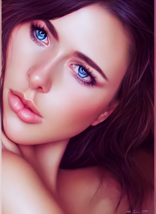 Image similar to a gorgeous female photo, professionally retouched, soft lighting, half body shot, realistic, smooth face, perfect eyes, symmetrical, wide angle, sharp focus on eyes, 8 k high definition, insanely detailed, intricate, elegant, art by artgerm