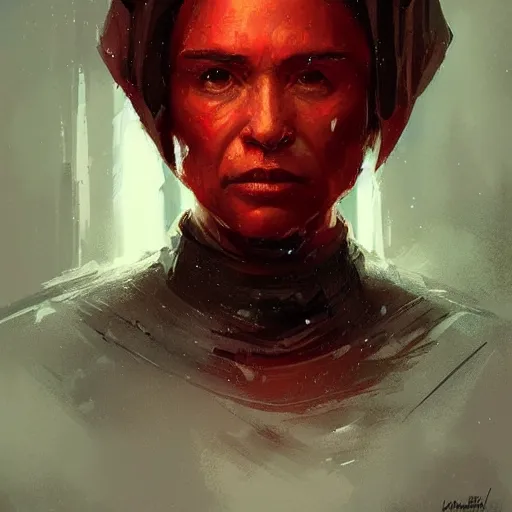 Prompt: portrait of a man by greg rutkowski, royalti jedi knigh, short black hair, star wars expanded universe, she is about 5 0 years old, elegant, prideful, wearing red jedi armor, highly detailed portrait, digital painting, artstation, concept art, smooth, sharp foccus ilustration, artstation hq