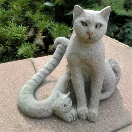 Image similar to a statue of a cute cat