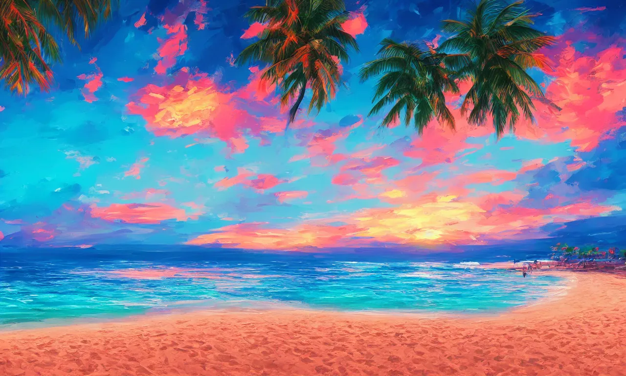 Image similar to paradise beach by alena aenami artworks in 4 k