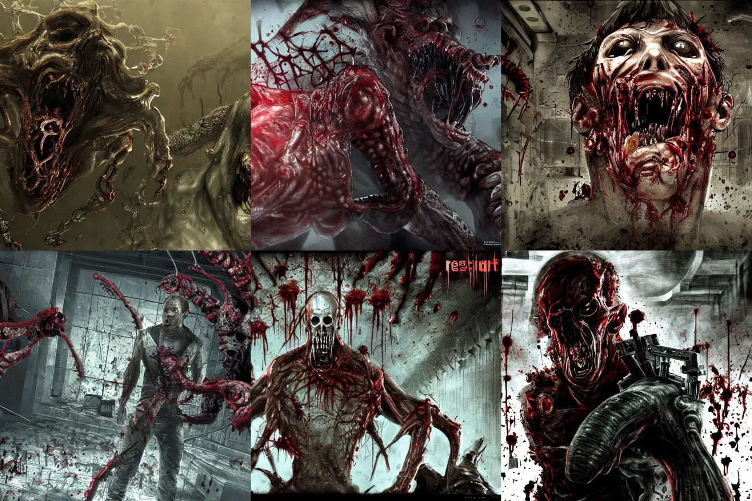 Image similar to Resident Evil virus concept art, nasty, vile, disgusting, rotten, putrid, highly detailed, horror, scary, terrifying, horrific, hd 4k