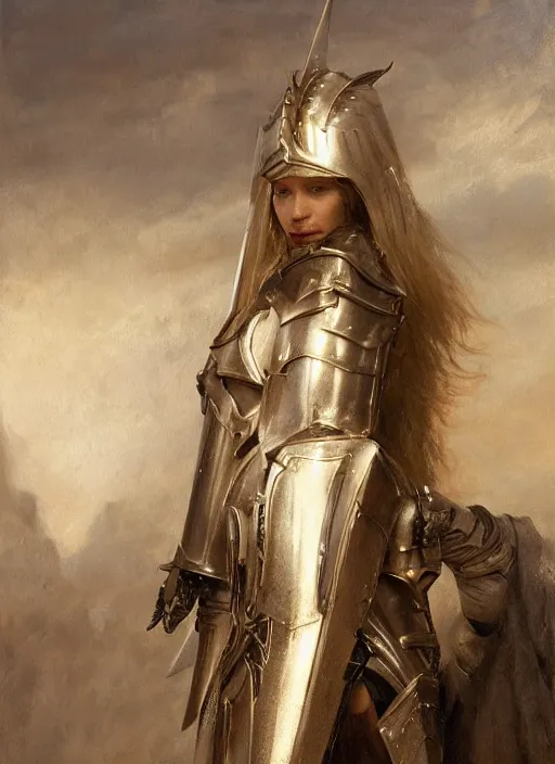 Prompt: young blonde woman wearing a simple black medieval armour, by gaston bussiere, bayard wu, greg rutkowski, giger, maxim verehin, greg rutkowski, masterpiece, sharp focus, cinematic lightning