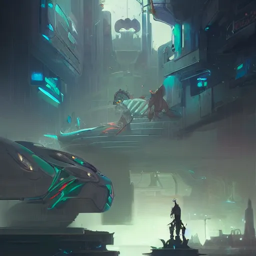 Image similar to do machines dream? cyberpunk concept art by pete mohrbacher and artgerm and wlop and greg rutkowski and josan gonzales and syd mead, digital art, highly detailed, intricate, sci-fi, sharp focus, Trending on Artstation HQ, deviantart, unreal engine 5, 4K UHD image