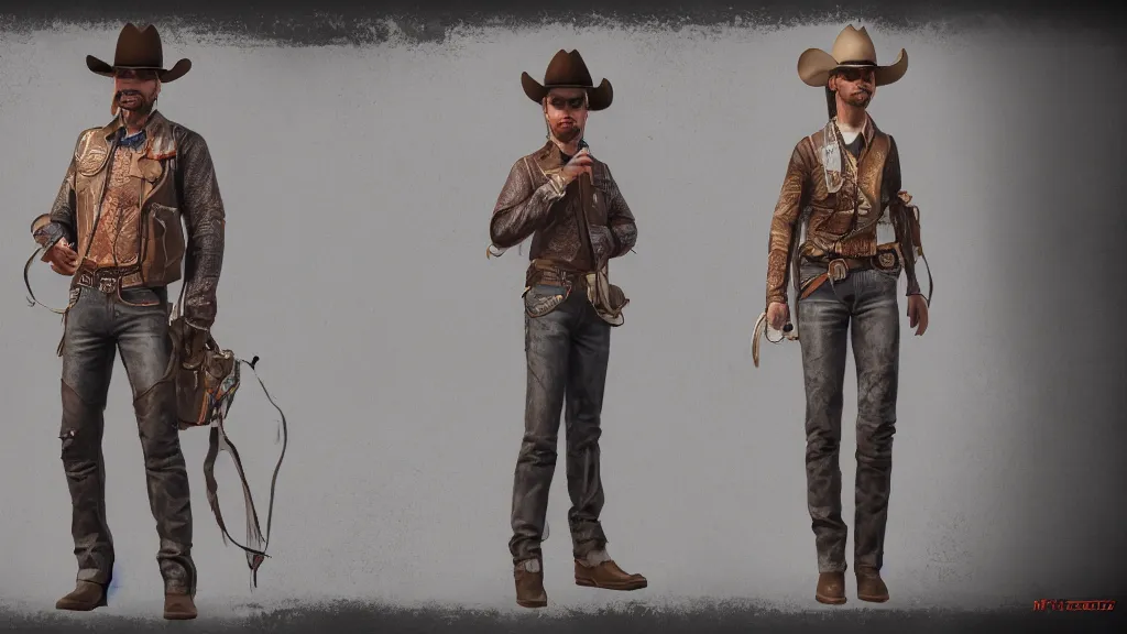 Image similar to me illustrated by rafael marquez digital art western aesthetic, artger, unreal engine 5