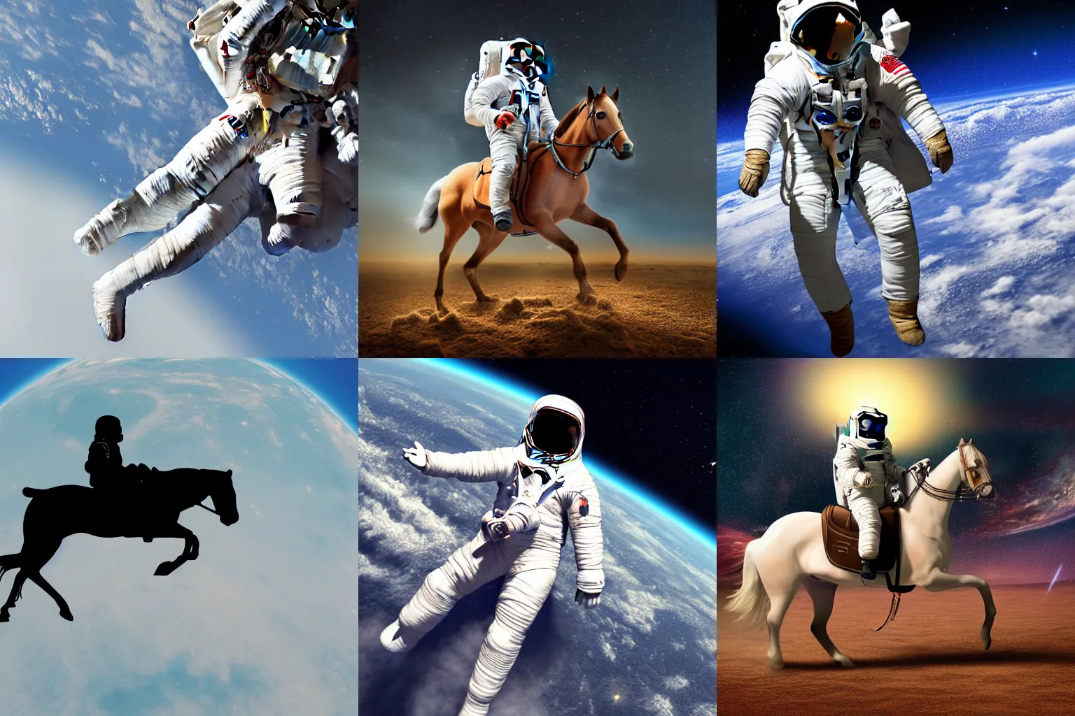 Prompt: an astronaut riding a horse, 8 k high resolution