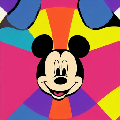 Image similar to Mickey Mouse PRIDE poster, LGBT, supportive, colorful