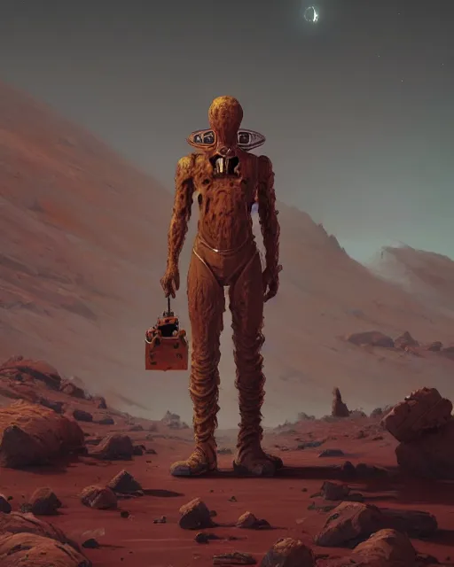 Prompt: conquering imbalanced mars, male portrait, caramel. rugged, highly detailed, intricate background, complex 3 d render by ilya kuvshinov, peter mohrbacher, greg rutkowski, simon stalenhag, thomas kinkade, victo ngai. unreal engine, blender, octane, ray tracing. luminous, sharp focus, masterpiece, post processing, deviantart