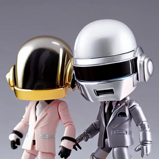 Image similar to daft punk as nendoroids, good smile company, nendoroid