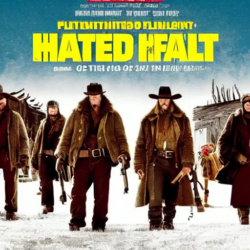 Prompt: Hateful 8 movie poster