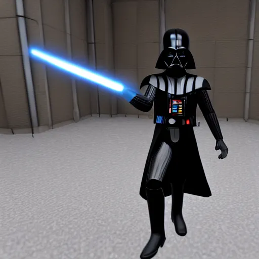 Image similar to Gameplay screenshot of Darth Vader in gmod, garry's mod, source engine