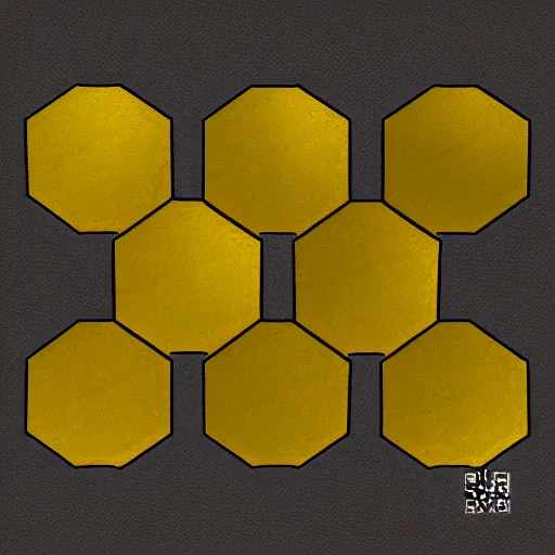 Image similar to yellow crystal gem, hexagonal, digital art, neutral background