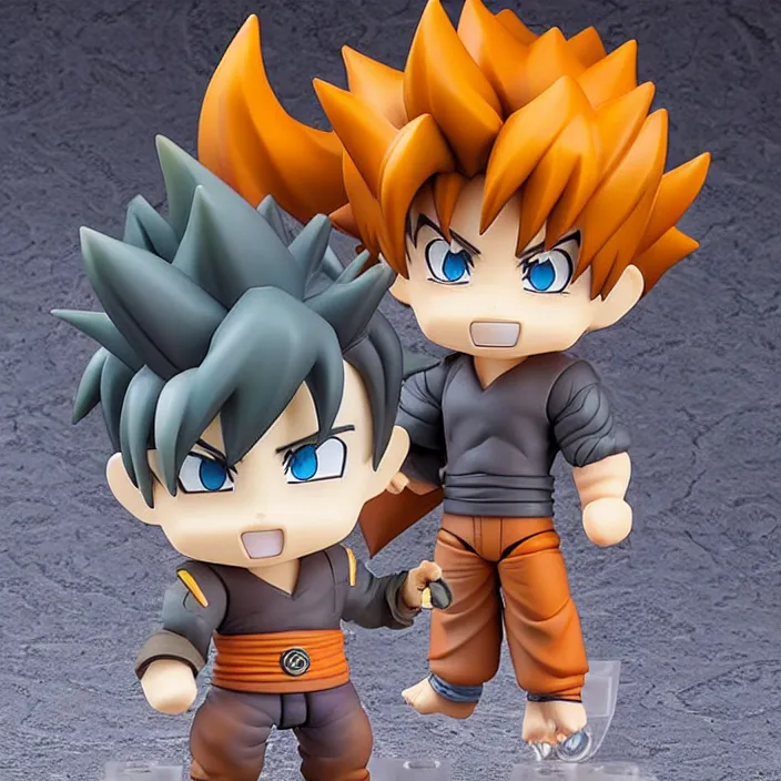 Image similar to eldritch abomination Son Goku, imsorryjon, An anime Nendoroid of Son Goku, figurine, detailed product photo