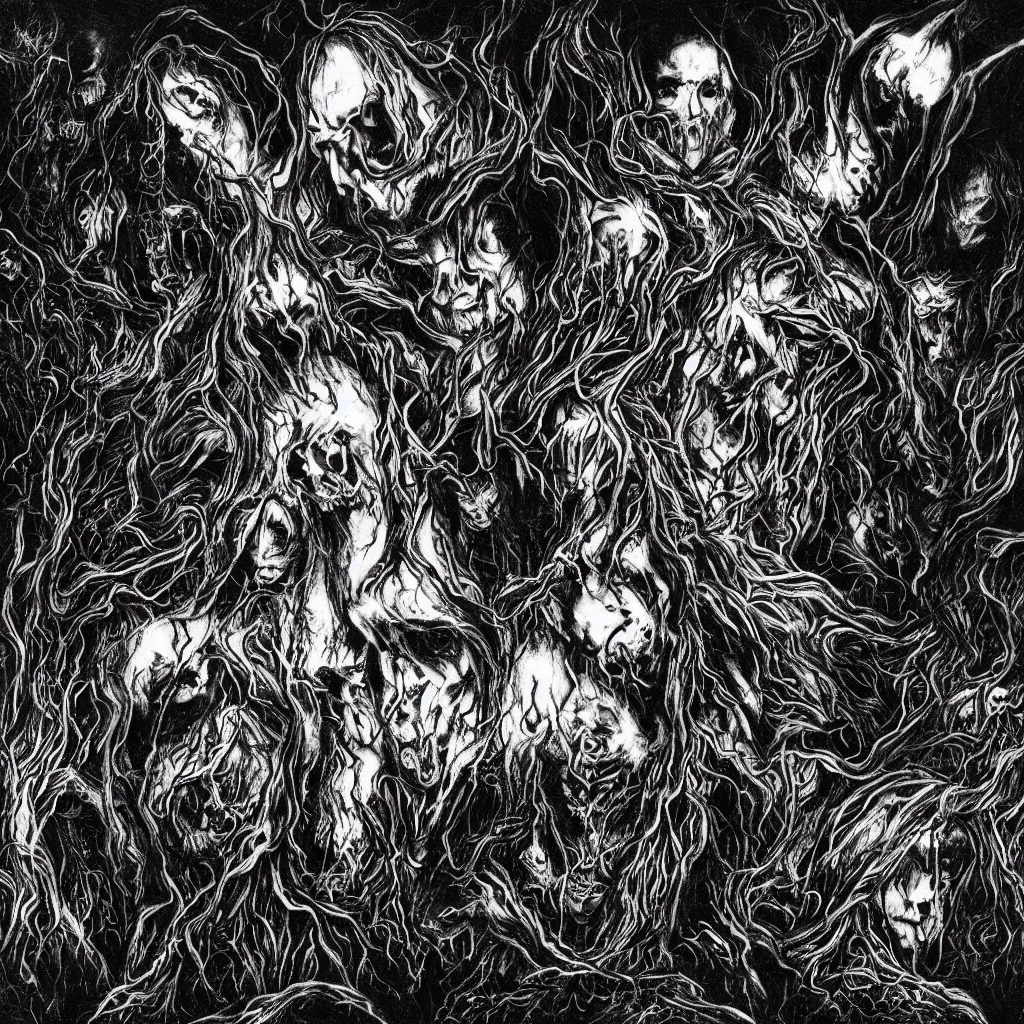 Image similar to black metal album art