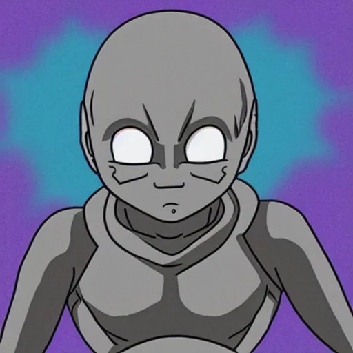 Prompt: gray alien in the style of akira toriyama