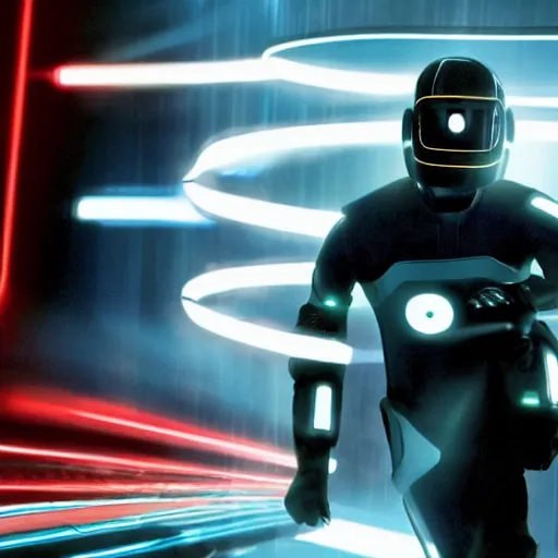 Image similar to film still of harrison ford in tron legacy ( 2 0 1 0 )