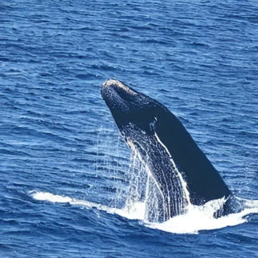 Image similar to a photo of a blue whale eating krill