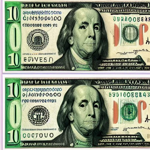 Image similar to nancy pelosicollecting $ 1 0 0 bills wlop