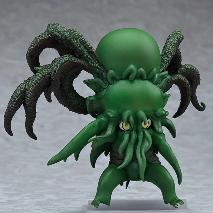 Image similar to an anime nendoroid of cthulhu, figurine, detailed product photo