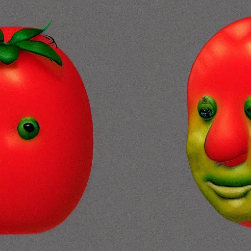 Prompt: barnaby joyce's head as a tomato, concept art