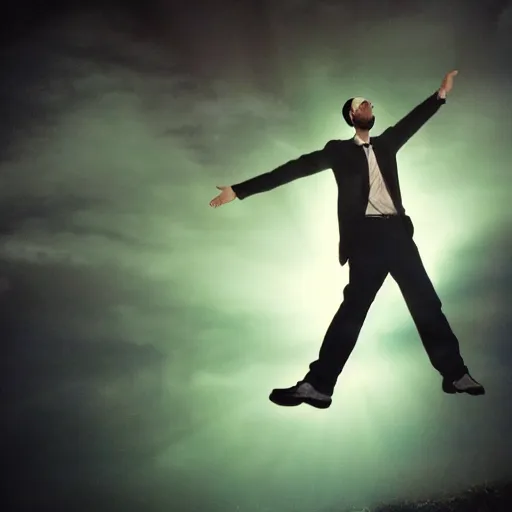 Prompt: Doug Walker Nostalgia Critic is god in heaven, dramatic lighting, photograph, bright