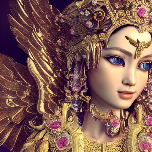 Image similar to gorgeous angelic princess, ornate 4 k intricate detailed octane render