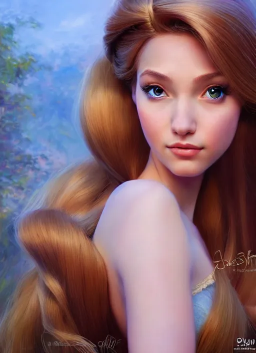 Prompt: photo of a gorgeous young woman rapunzel in the style of stefan kostic, realistic, sharp focus, 8 k high definition, insanely detailed, intricate, elegant, art by stanley lau and artgerm