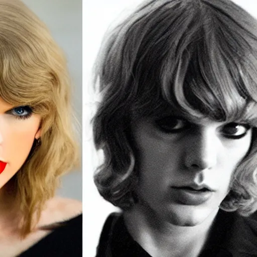 Image similar to Taylor Swift cosplaying as Alex from Clockwork Orange, eyes wide open