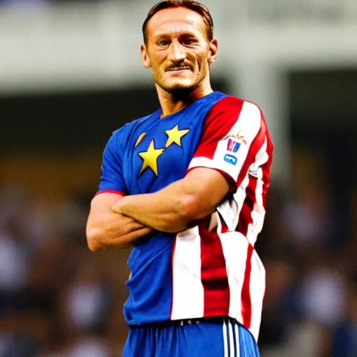 Image similar to Francesco totti as captain America