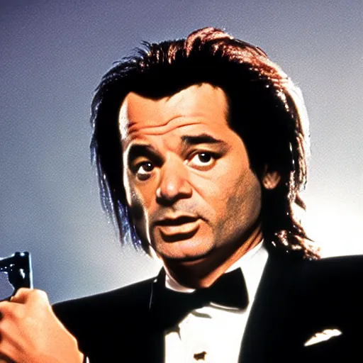 Prompt: bill murray plays vincent vega in pulp fiction