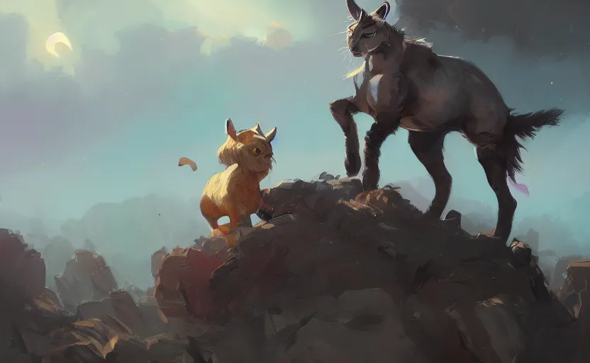 Image similar to A painting of a unicat trending on artstation in the style of Greg Rutkowski