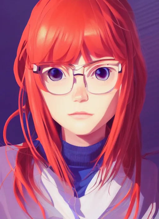 Image similar to highly detailed portrait of asuka langley soryu, loish, rhads, makoto shinkai and lois van baarle, ilya kuvshinov, global illumination, radiant light, detailed and intricate environment