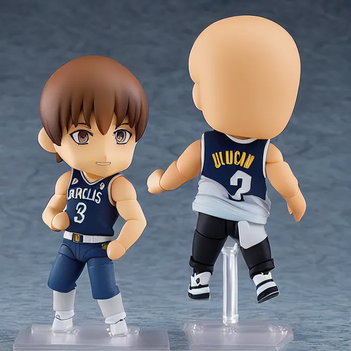 Image similar to larry bird, an anime nendoroid of dwayne the rock johnson, figurine, detailed product photo