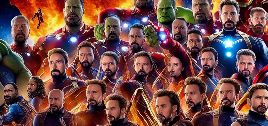 Image similar to a very high resolution image from a new movie. the avengers infinity war, photorealistic, photography, directed by wes anderson