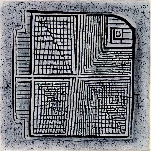 Image similar to intaglio unintelligible mixture 5 x 5 grid