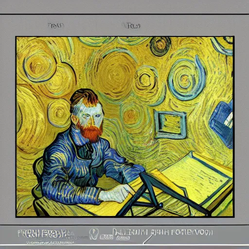 Image similar to vector flow field van gogh, repin