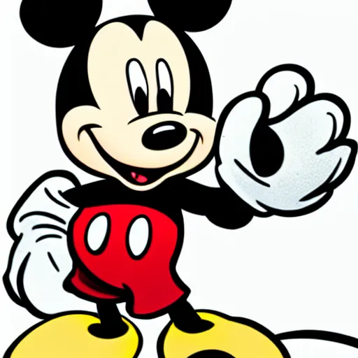 Prompt: mickey mouse caricature