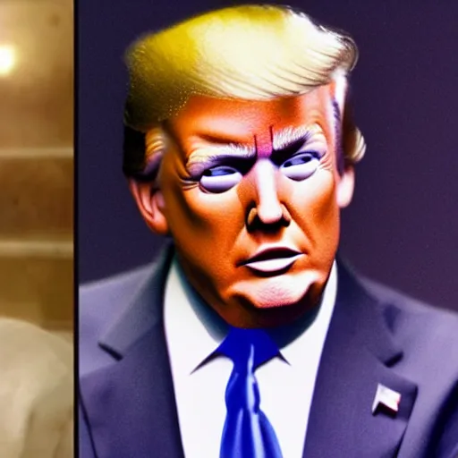 Prompt: A film still of Donald Trump as obi wan kenobi realistic,detailed