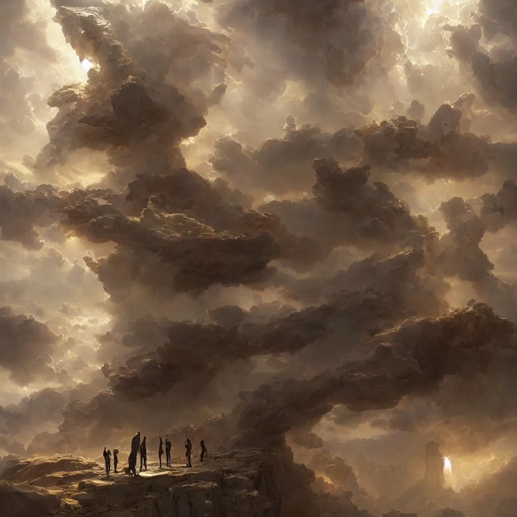 Prompt: a sending down [ of the revelation ] from him who created the earth and the lofty heavens, overdetailed art, by greg rutkowski, sharp focus, man standing