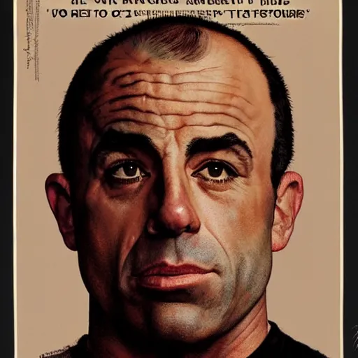 Image similar to joe rogan by norman rockwell