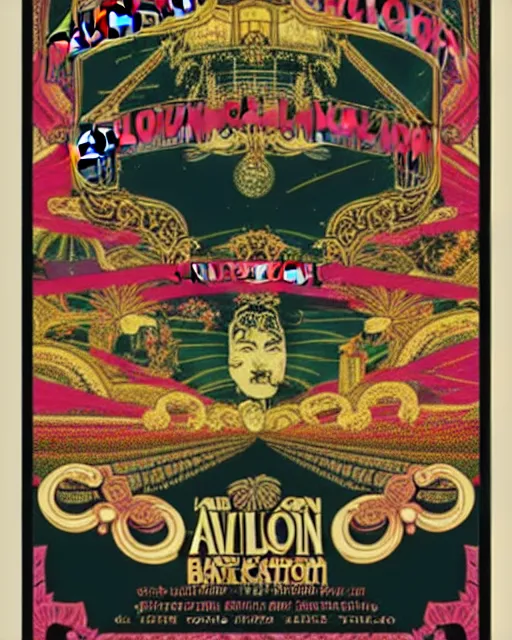 Prompt: avalon ballroom poster art