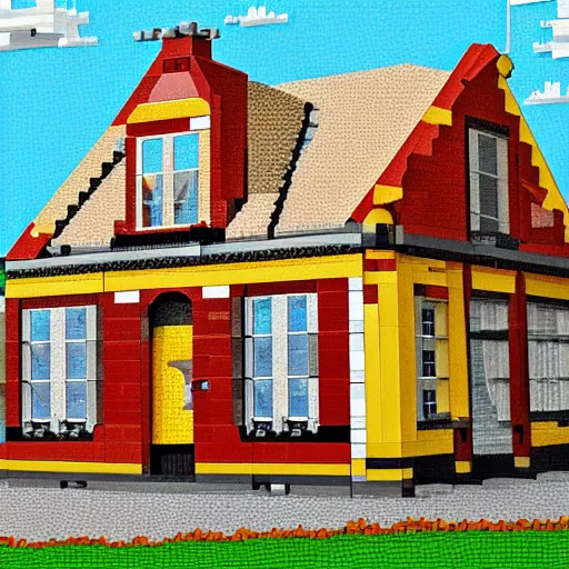 Prompt: lego house, highly detailed, digital painting