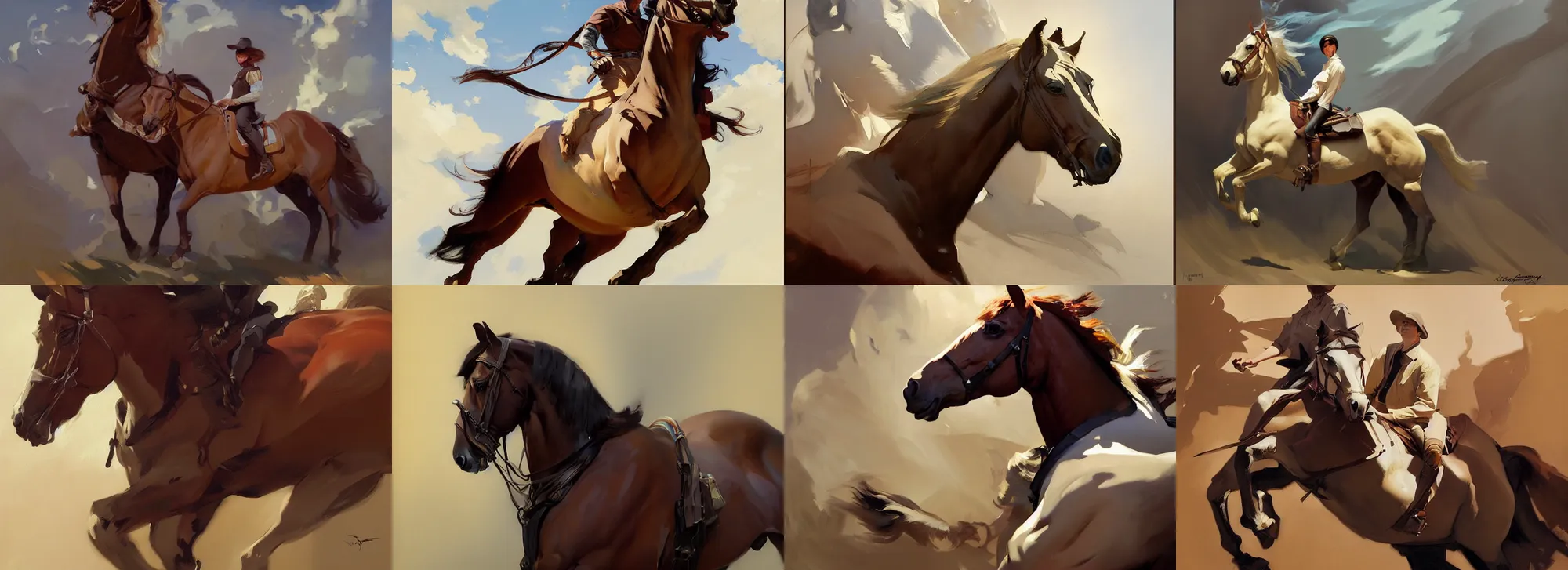 Image similar to portrait of horse greg manchess painting by sargent and leyendecker, studio ghibli, fantasy, medium shot, asymmetrical, intricate, elegant, matte painting, illustration, hearthstone, by greg rutkowski, by greg tocchini, by james gilleard, by joe fenton