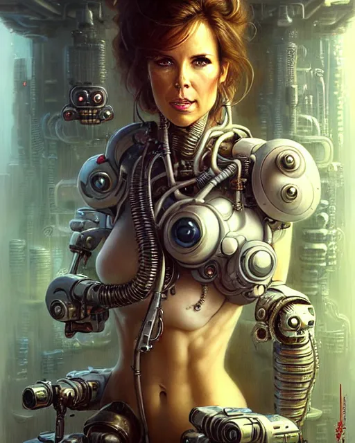 Image similar to kake beckinsale as a cyborg cookie monster fantasy character portrait, ultra realistic, wide angle, intricate details, blade runner artifacts, highly detailed by peter mohrbacher, boris vallejo, hajime sorayama aaron horkey, gaston bussiere, craig mullins