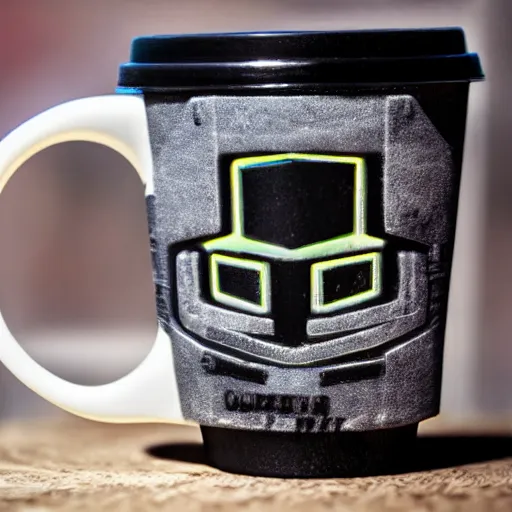 Image similar to cyberpunk coffee cup