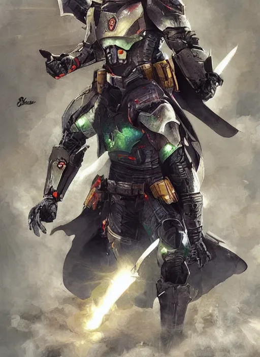 Image similar to batman x boba fett, digital art, character mashup, epic lighting, combination art