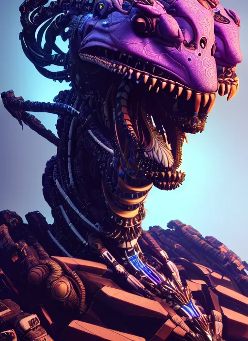 Prompt: trippy!! portrait of a hybrid robot cobra, fractal!, horizon zero dawn machine, intricate, elegant, highly detailed, ray tracing, unreal 5 render, digital painting, artstation, concept art, smooth, sharp focus, illustration, art by greg rutkowski, 8 k